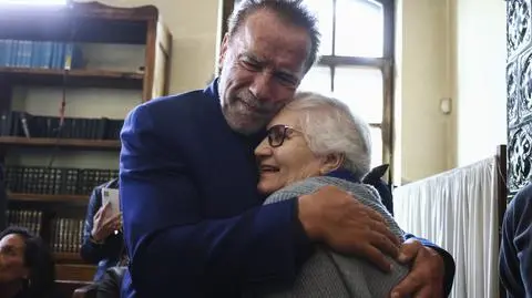 Arnold Schwarzenegger odwiedził Auschwitz