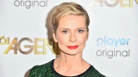 Magdalena Cielecka na premierze serialu "Mój Agent"