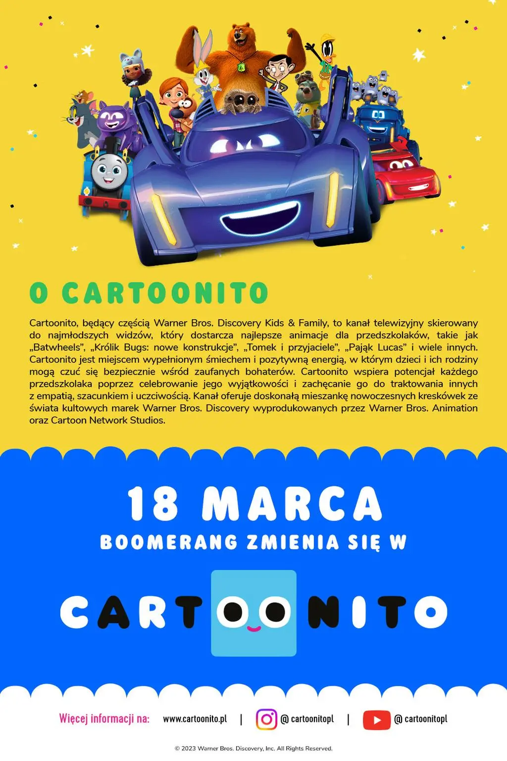 Telewizja Boomerang zmienia się w Cartoonito