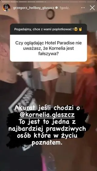 Grzegorz z "Hotel Paradise All Stars" zapytany o zachowanie Kornelii. Odpowiedź rozwiewa wątpliwości