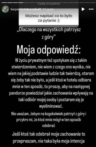 Kacper z "HP" o pytaniu na Pandorze