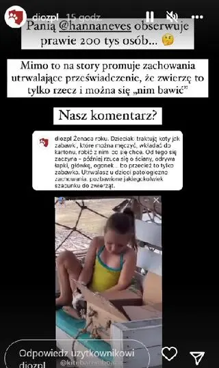 DIOZ komentuje zachowanie córki Hanny Zborowskiej-Neves