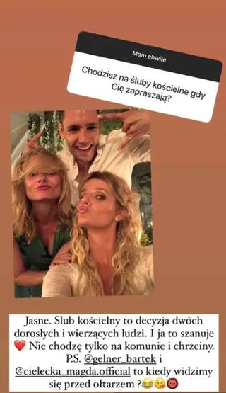 Zofia Zborowska-Wrona o ślubie Magdaleny Cieleckiej i Bartosza Gelnera