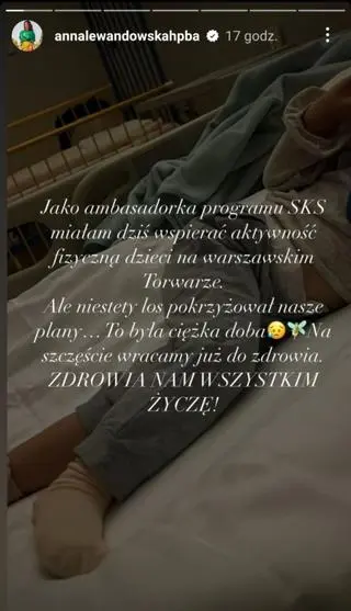 Córka Anny Lewandowskiej w szpitalu