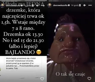 Zofia Zborowska-Wrona ma problem z usypianiem córki