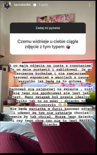 Launo została porzucona przez ojca jej dziecka