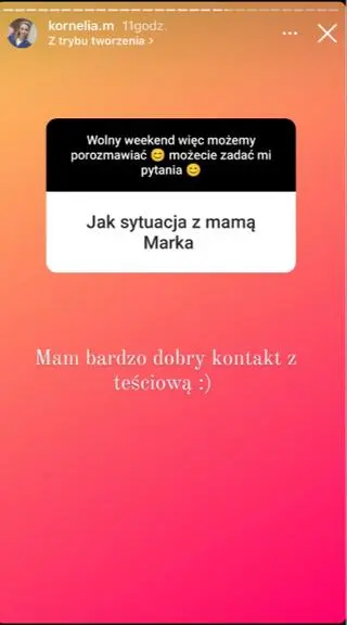 Kornelia ze "ŚOPW" o relacji z mamą Marka