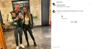 Marcin Leszczyński z dziewczyną