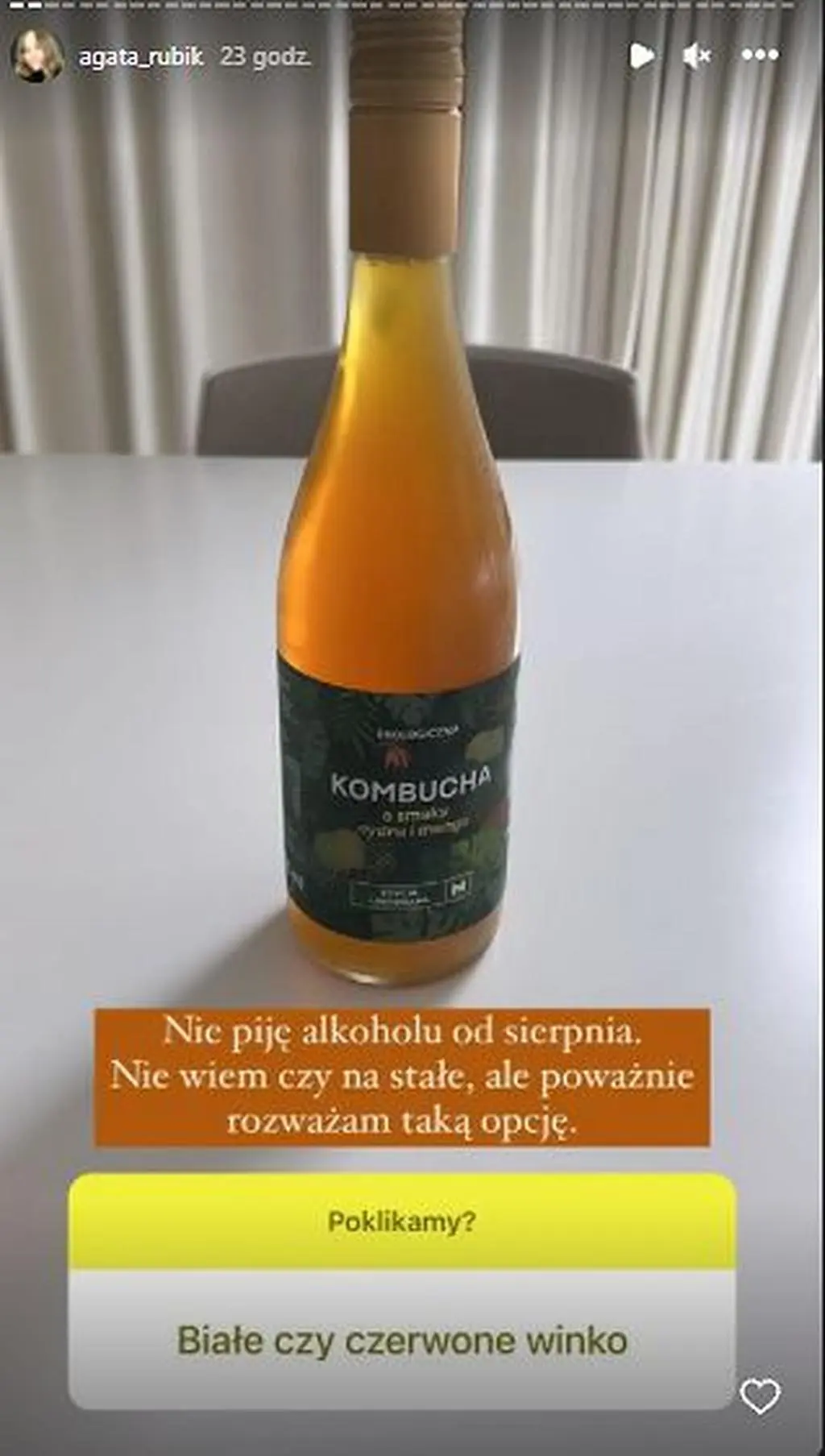 Agata Rubik o piciu alkoholu 