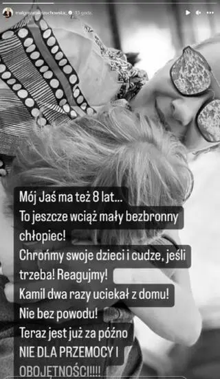 Małgorzata Kożuchowska zabrała głos w sprawie 8-letniego Kamila z Częstochowy