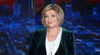 Małgorzata Ostrowska-Królikowska pozuje z wnuczkiem. Zabrała go na wycieczkę