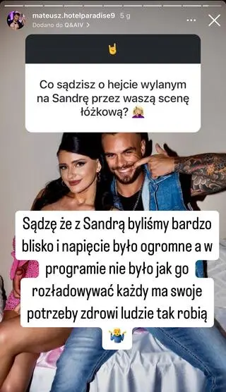 Mateusz z "HP 9" przerwał milczenie po zbliżeniu z Sandrą. Padły szokujące słowa