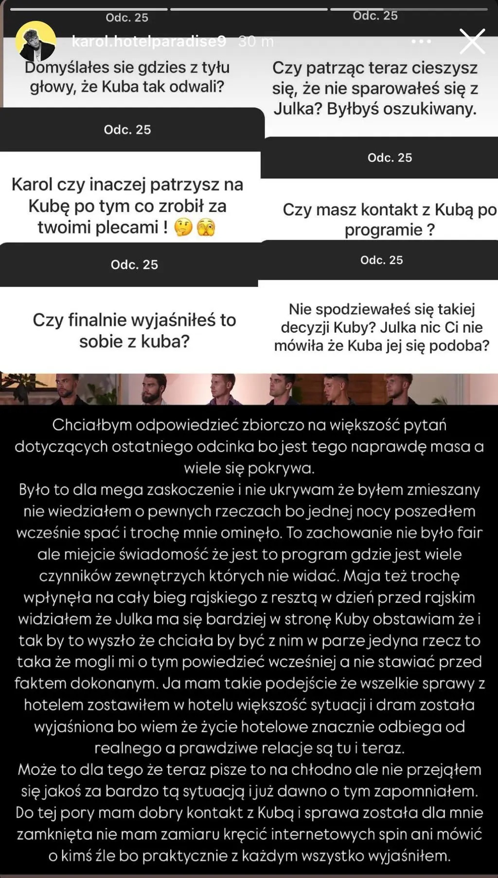 Karol z "HP 9" zabrał głos po Rajskim Rozdaniu