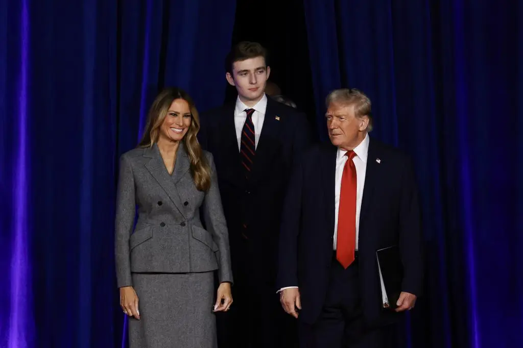 Donald, Melania i Barron Trump