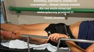 Justin Kirschner miał wypadek