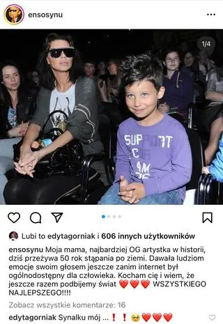 Allan Krupa złożył mamie życzenia urodzinowe