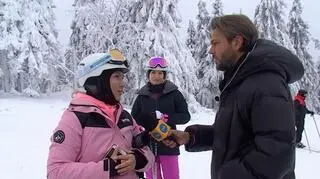 Olivier Janiak na stoku narciarskim