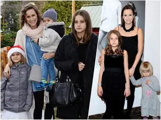 Monika Mrozowska z dziećmi
