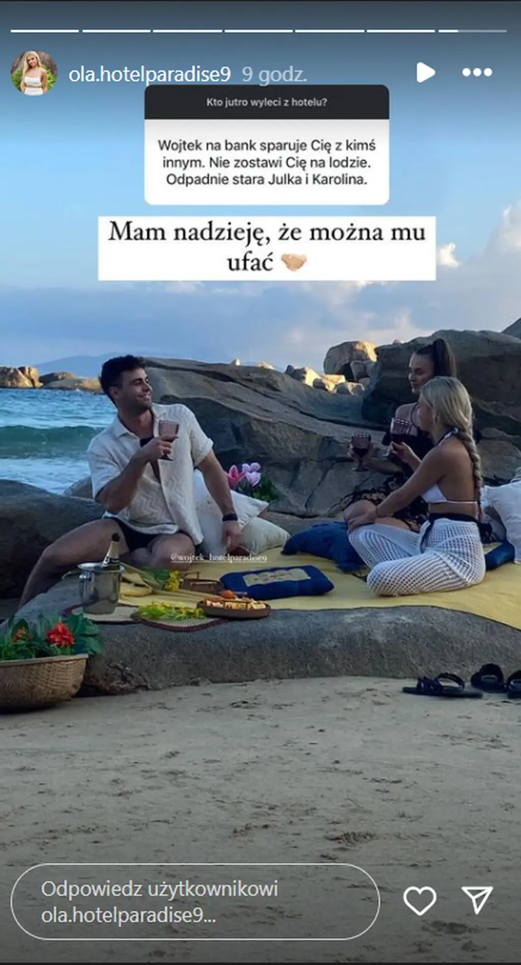 "Hotel Paradise 9". Ola odpowiedziała, czy może ufać Wojtkowi