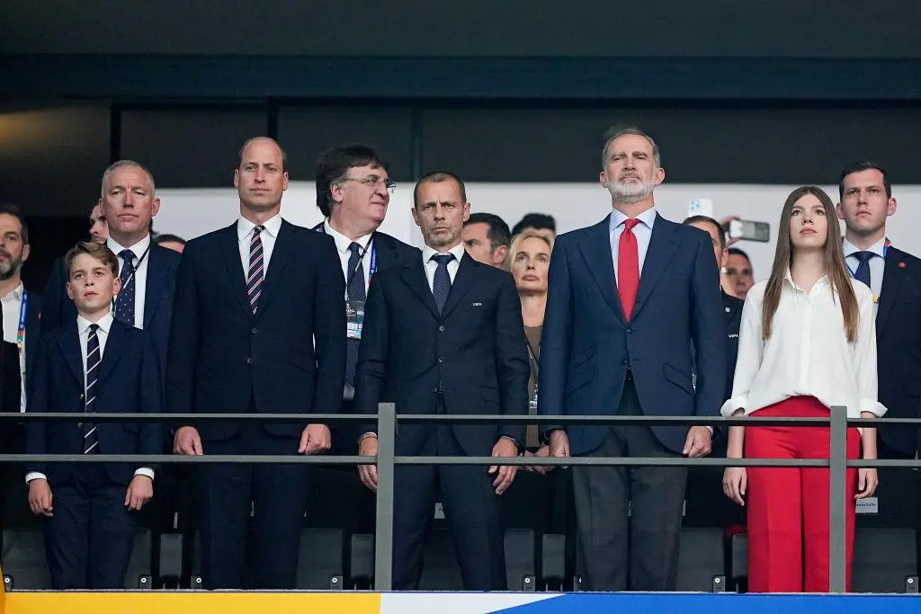 Król Filip z córką Sofią na finale Euro 2024