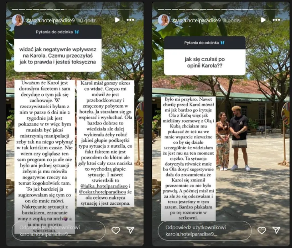 Karolina Chojnacka z "Hotelu Paradise 9" opowiedziała o konflikcie z innymi uczestnikami