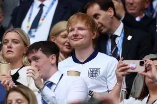 Ed Sheeran na meczu reprezentacji Anglii
