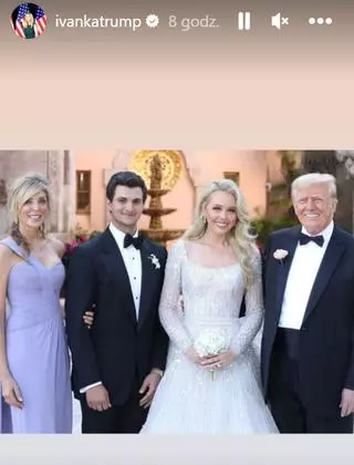 Donald Trump z byłą i obecną żoną na weselu córki