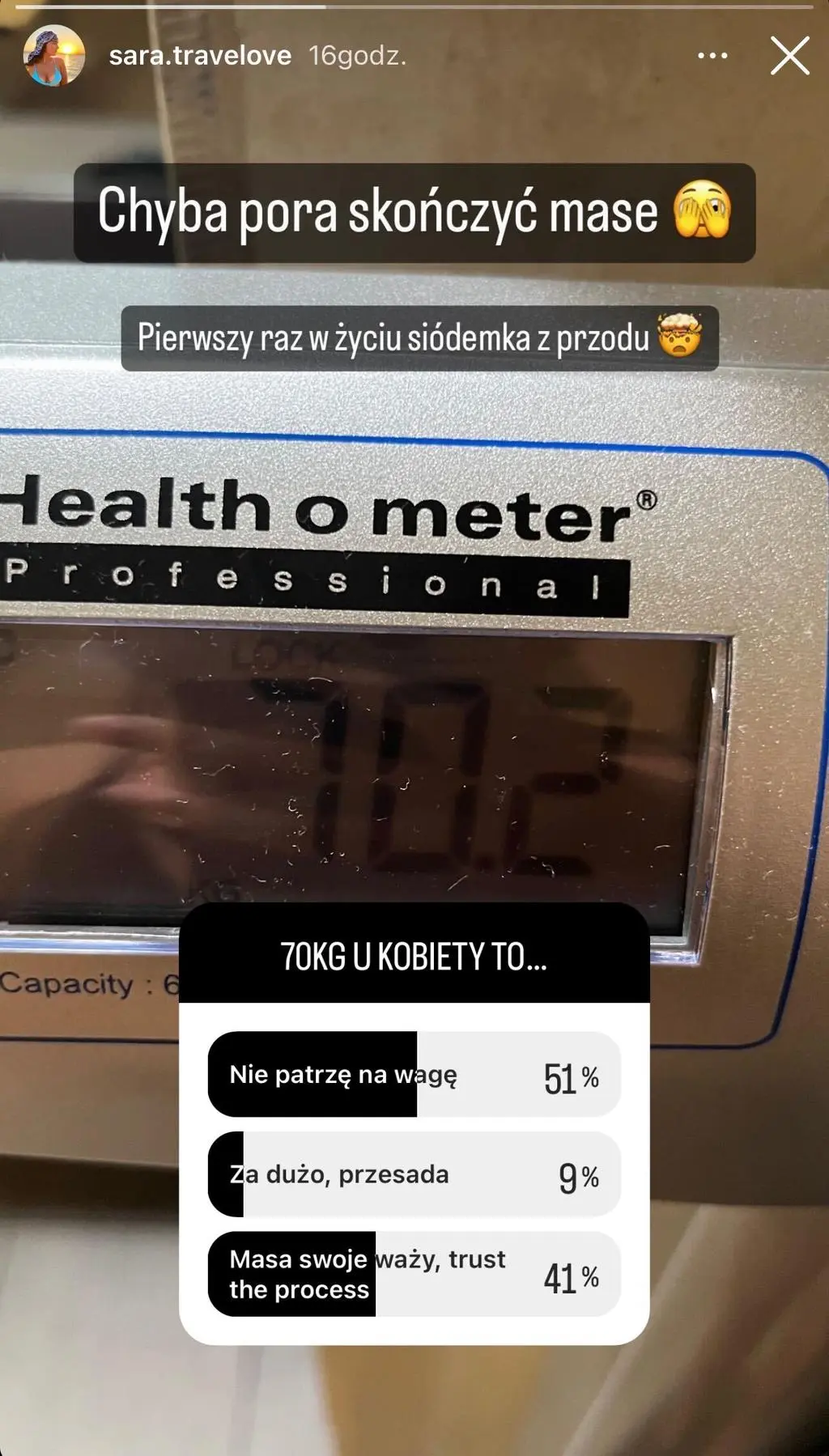 Sara z "True Love" pokazała ile waży