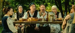 Agnieszka Suchora na planie filmu "Sami swoi. Początek"