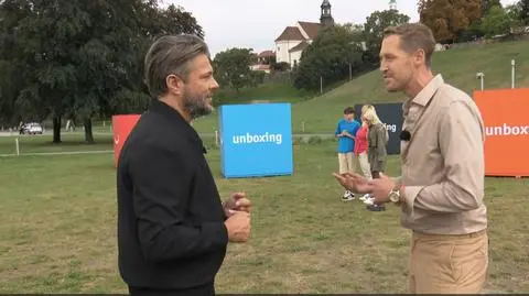 Olivier Janiak i Damian Michałowski na planie programu "Unboxing"