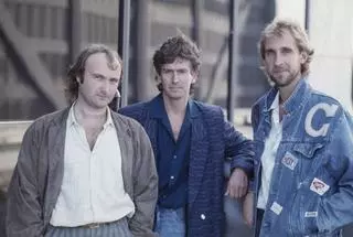Phil Collins, Tony Banks, Mike Rutherford z zespołu Genesis