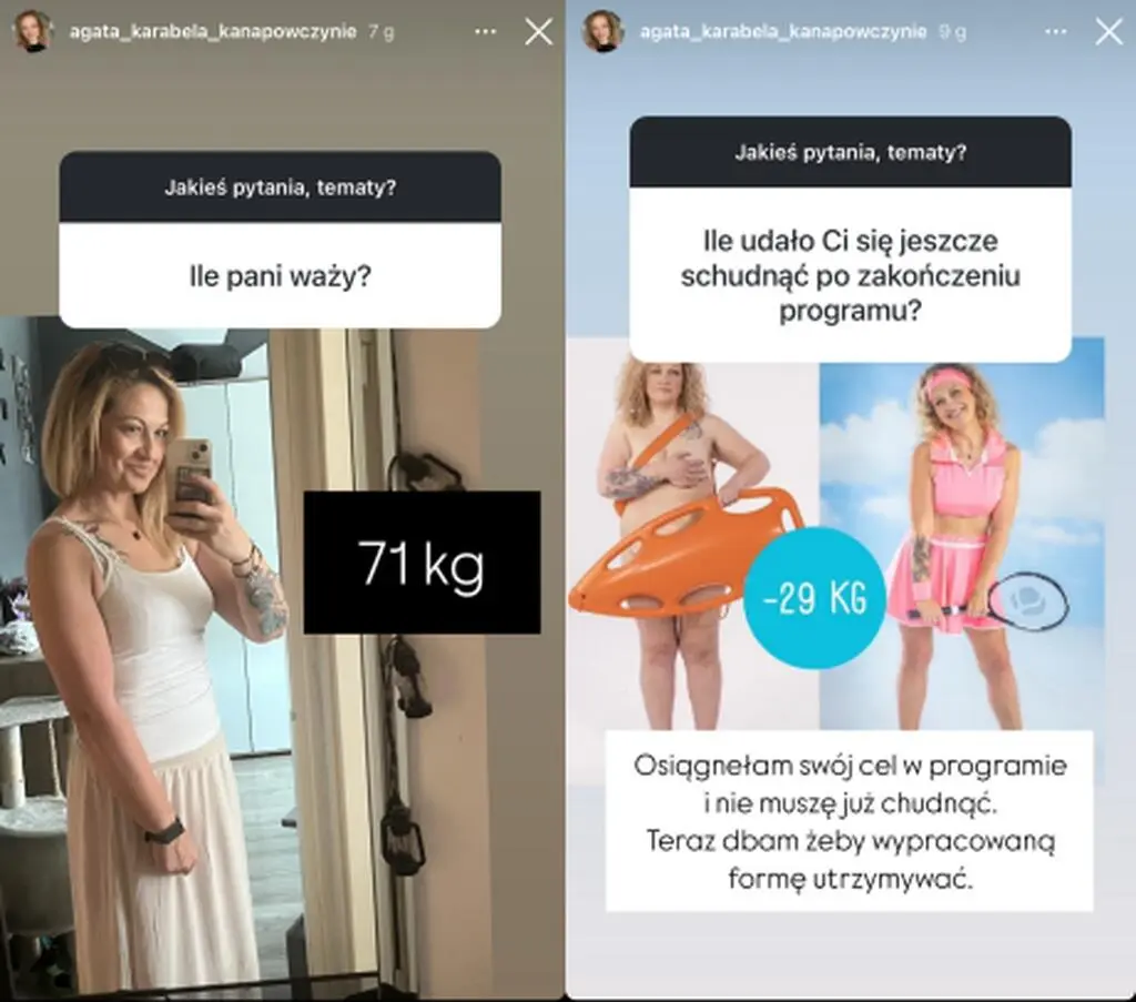 Agata Karabela z "Kanapowczyń" o aktualnej wadze