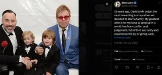 Elton John z mężem i synami