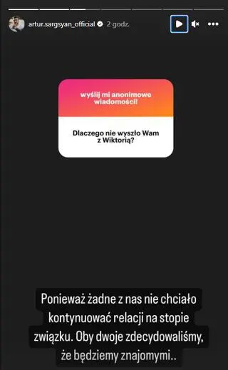 "Hotel Paradise All Stars". Artur Sargsyan wyjawił powód rozstania z Wiktorią Kozar