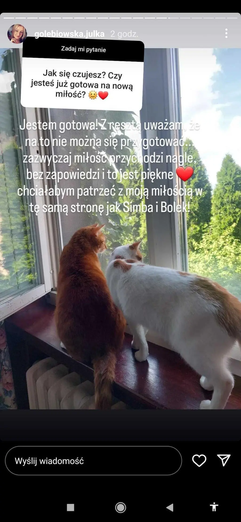 Julia Gołębiowska ze "ŚOPW" o miłości
