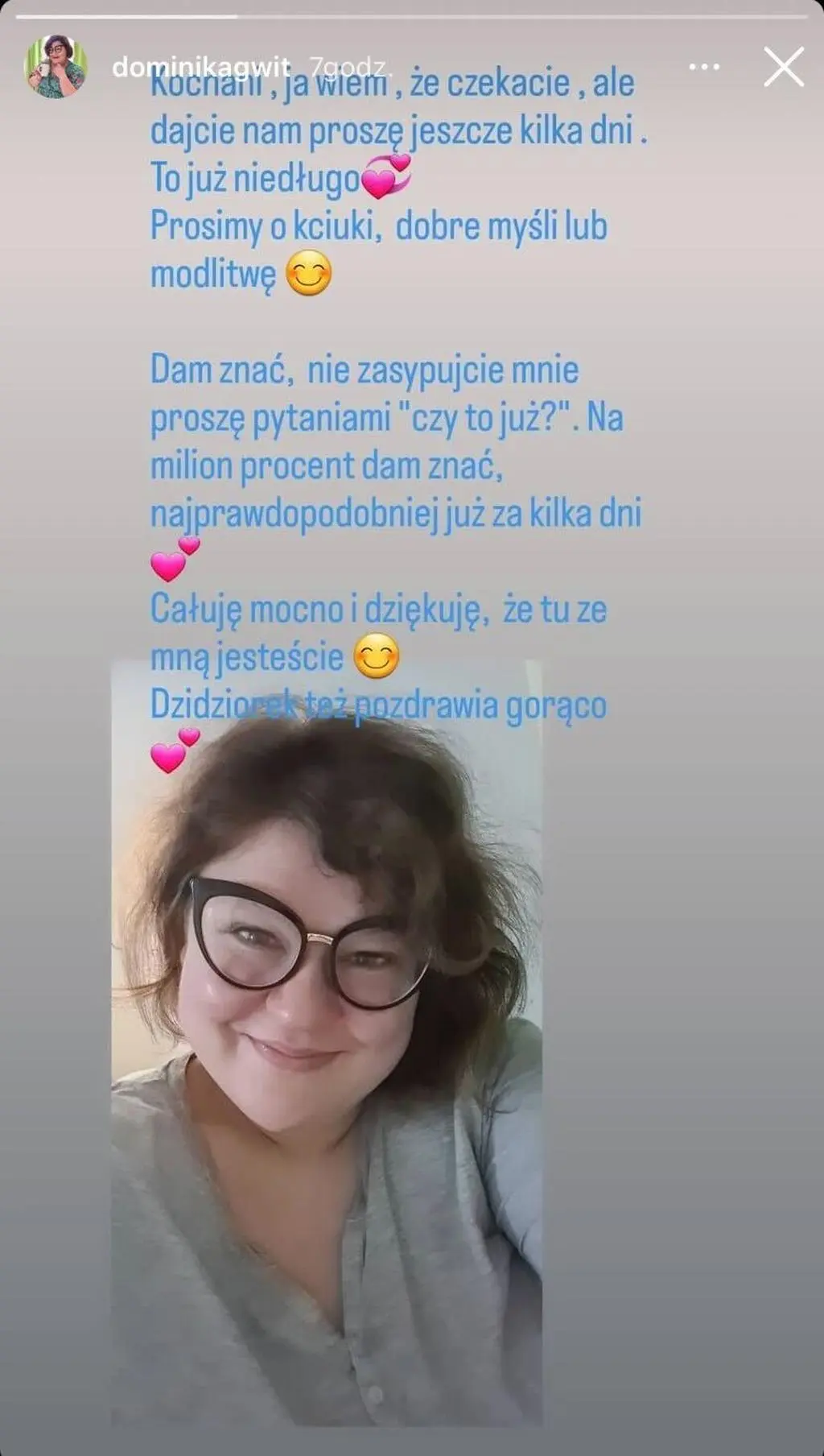 Dominika Gwit prosi fanów o wsparcie