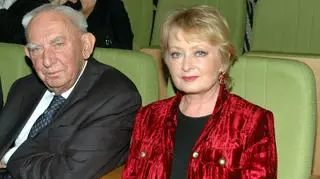 Magdalena Zawadzka i Gustaw Holoubek