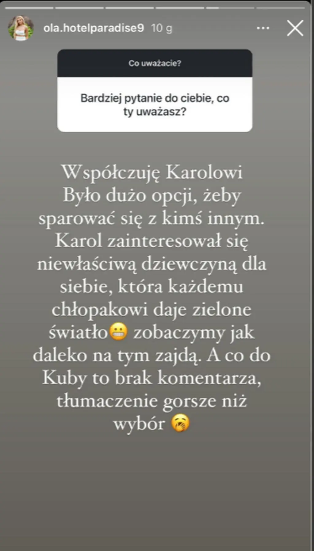 Ola z "HP9" o zachowaniu Kuby