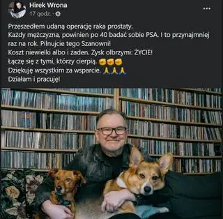 Hirek Wrona podzielił się informacją o chorobie 