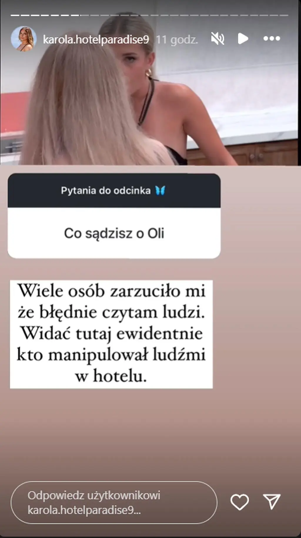 Karolina Chojnacka z "Hotelu Paradise 9"