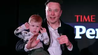 Elon Musk i jego syn X Æ A-12