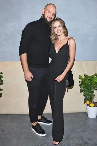 Agnieszka Kaczorowska z mężem 