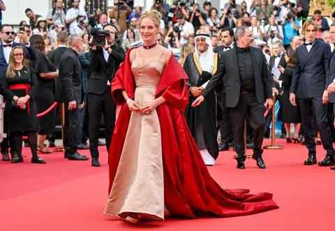 Uma Thurman z synem na festiwalu w Cannes. Podobny do sławnych rodziców?