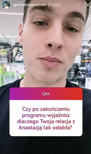 Igor z "Hotelu Paradise" o relacji z Anastazją