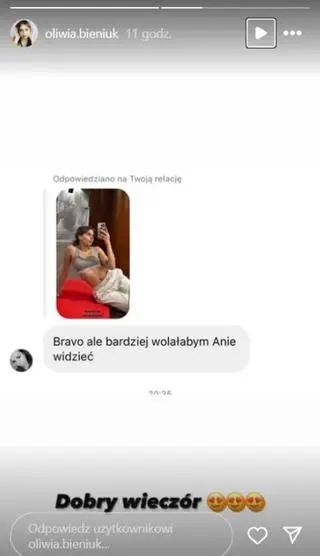 Oliwia Bieniuk pokazała krzywdzący komentarz
