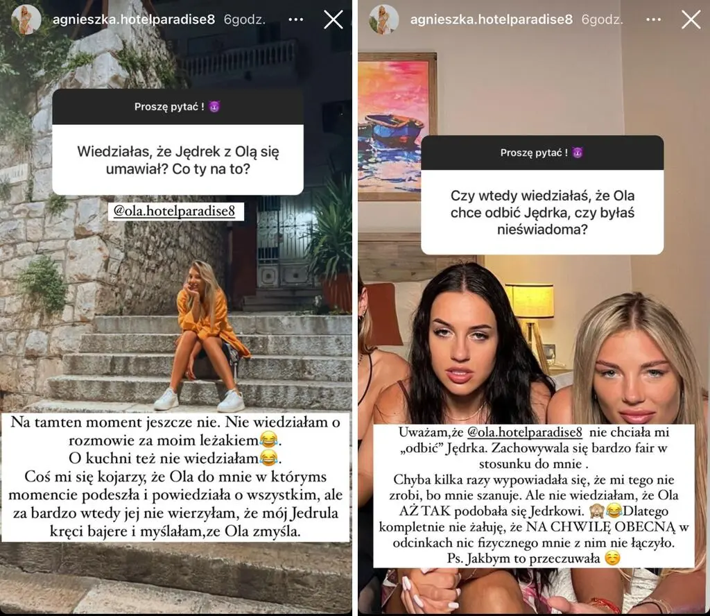 Agnieszka z "Hotelu Paradise" o Oli i Jędrku