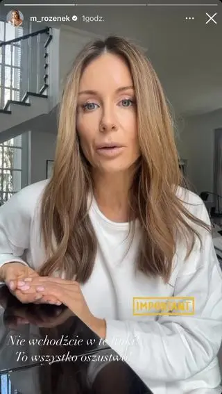 Małgorzata Rozenek-Majdan ostrzega przed oszustami