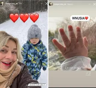 Małgorzata Ostrowska-Królikowska spędza Dzień Babci z wnukami