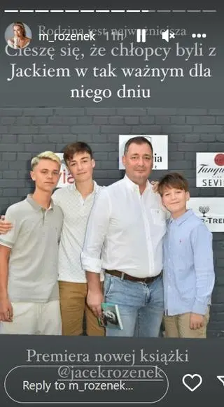 Jacek Rozenek z synami: Tadeuszem i Stanisławem