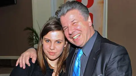 Emilian Kamiński z córką